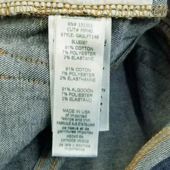 Good American 2/26 Women's Blue Raw Hem Zipper Jeans Style GAGLFT148 Cut MM40 - Picture 7 of 12